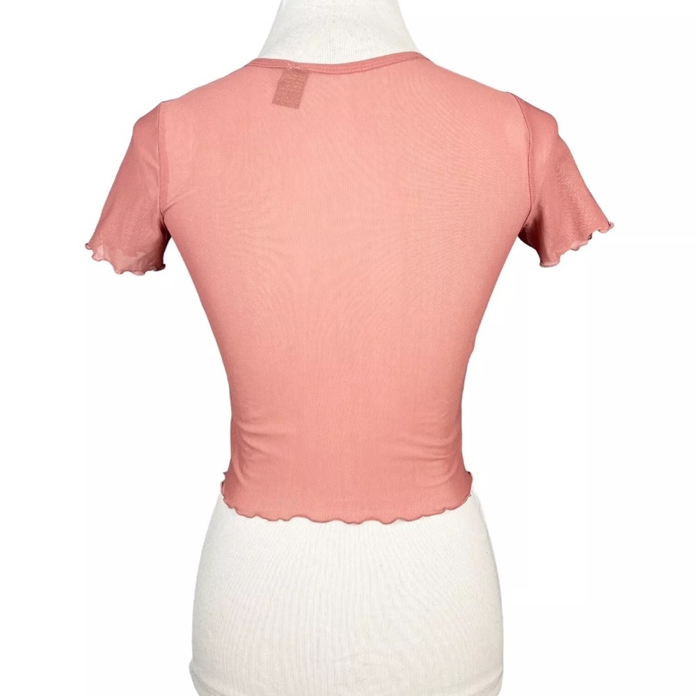 Vintage Y2K Mesh Sheer Crop Top Womens Small - Picture 4 of 7